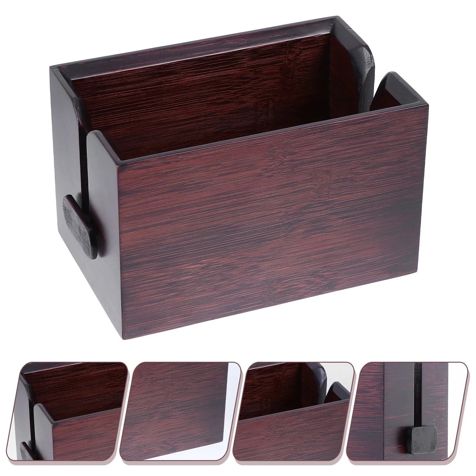 

1Pcs Bamboo Tissue Box Eco Friendly Wood Grain Design Desktop Napkin Container for Living Room Office Dressing Table