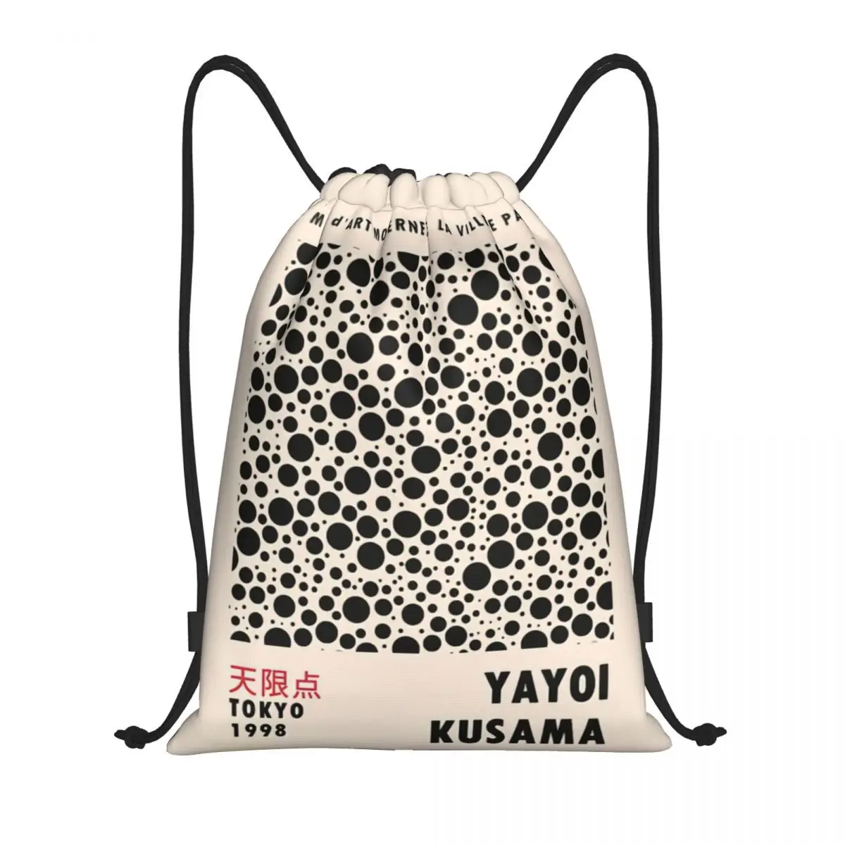 

Custom Yayoi Kusama Japanese Exhibition Drawstring Bags for Training Yoga Backpacks Women Men Sports Gym Sackpack