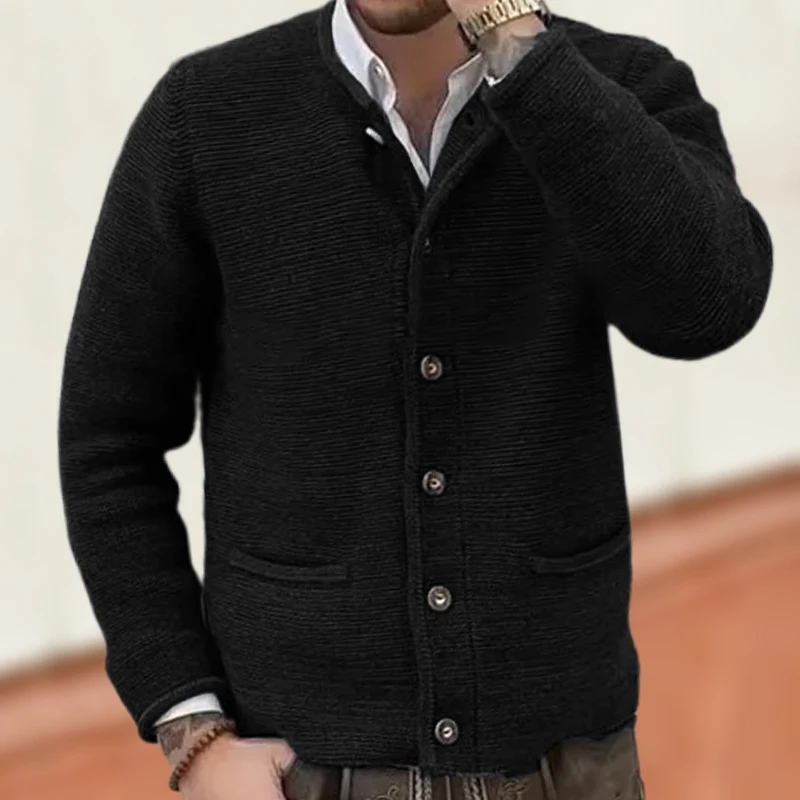メンズ長袖スリムニットセーター,カジュアルカーディガン,ボタンアップニットジャケット,ヴィンテージコート,秋冬ファッション