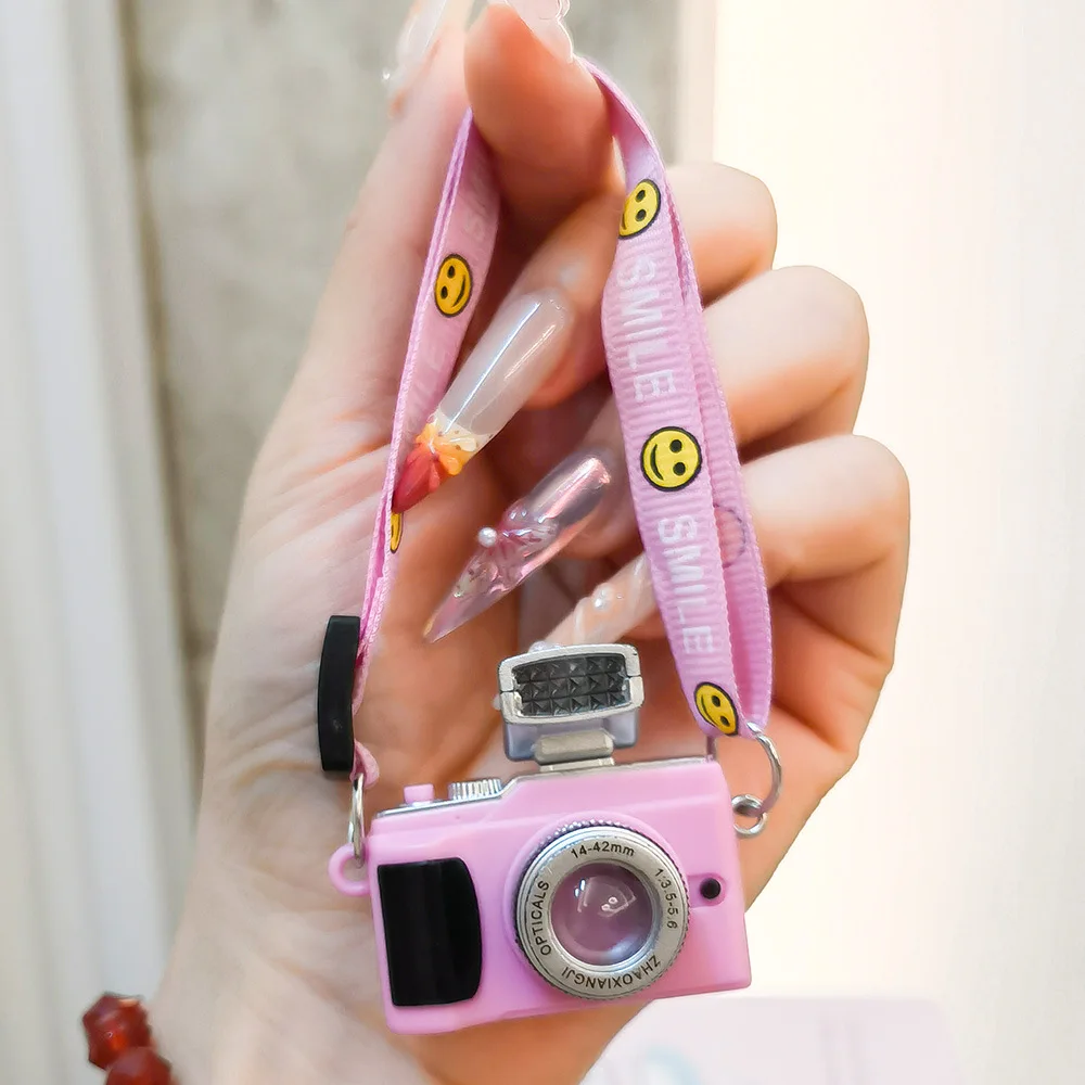 17cm Labubu Accessories Flash Camera Dollhouse Decoration Cotton Doll BJD Doll Decorative Camera Bag Cotton Doll Accessories