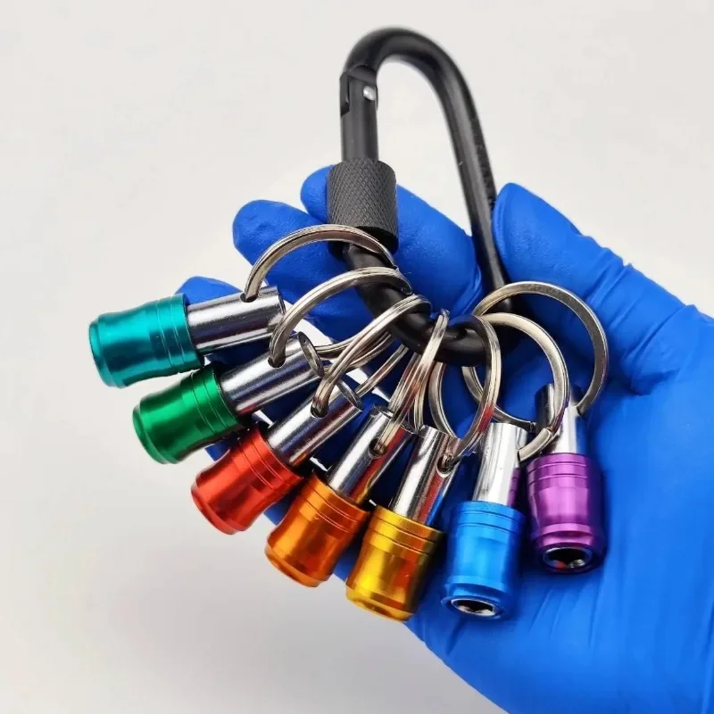 HANPU  Colourful Keychain Receiver Set 7PCS Portable Screw Pendant A Must-Have Power Tool Accessories