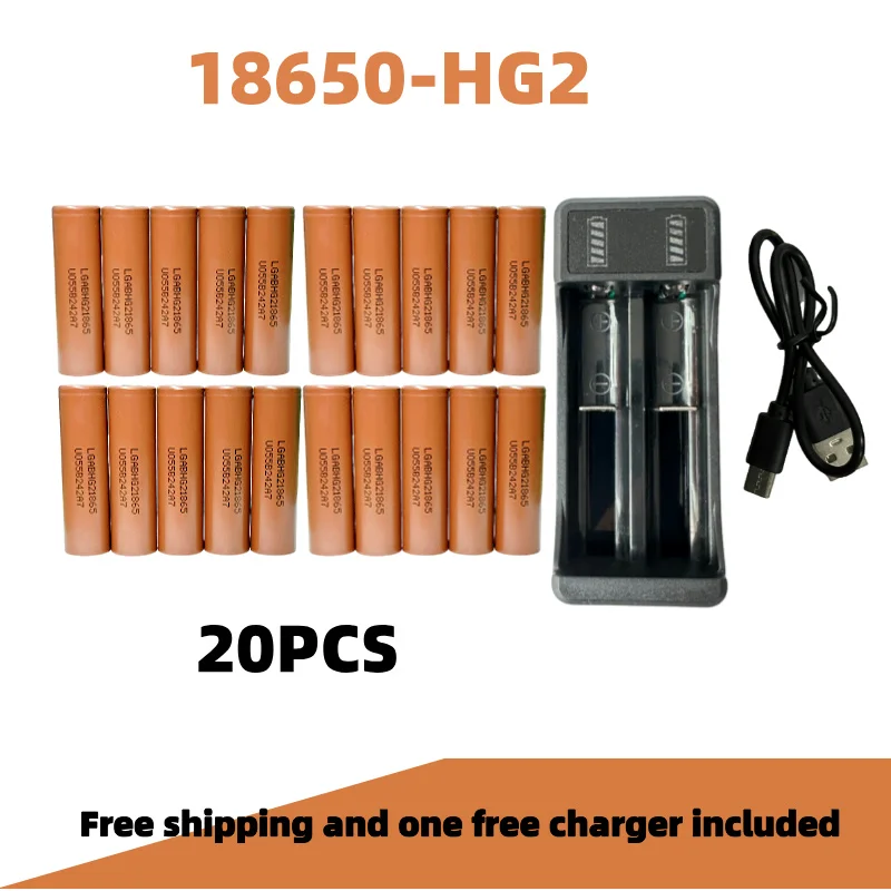 100% New Original HG2 18650 Battery 3200mAh Battery 18650 HG2 3.7V Discharge 25A Dedicated For Power Rechargeable Battery