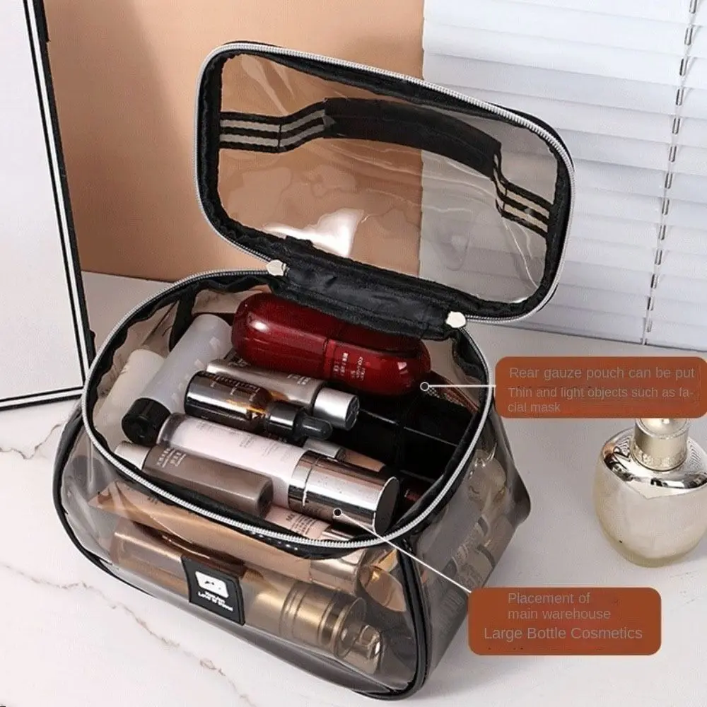 New PVC Wash Bag Transparent Waterproof Cosmetic Bag Large Capacity Handheld Makeup Storage Bag Women - Image 5