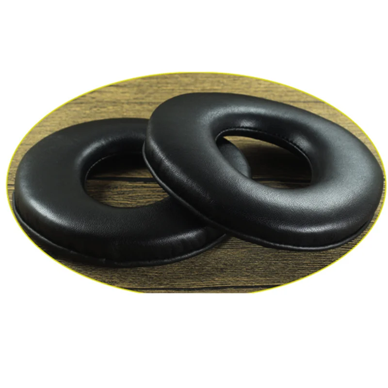 Penggantian 1 pasang kulit domba Protein kulit 115X110MM bantalan telinga untuk MDR-CD750 CD1000 CD2000 CD3000 headphone penutup telinga hitam