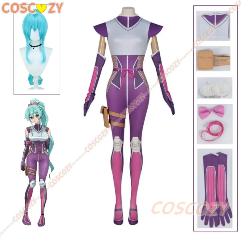 COSPLAY Anime I'm Living with An Otaku NEET Kunoichi Momochi Ayame Cosplay Costume Wig Headwear Jumpsuit Halloween Costumes