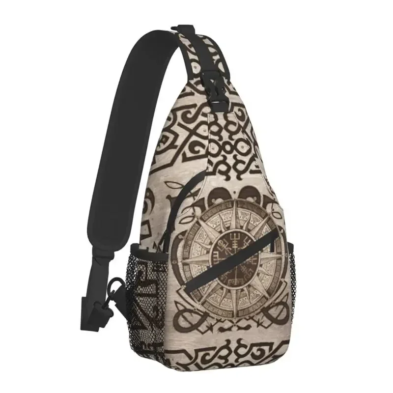 Vegvisir Compass Sling Chest Bag Custom Crossbody Shoulder Backpack for Men Travel Hiking Daypack