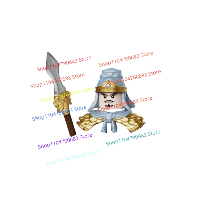 Bloques de construcción MOC de tres reinos, muñeca en miniatura General Qin Ming, accesorios de dibujos animados de Anime, modelo de adorno, juguete para regalo decorativo