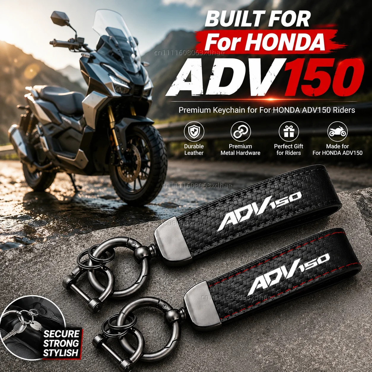 

High-Grade Leather Motorcycle Keychain Holder Keyring Accessories For HONDA ADV 150 ADV150 2017 2018 2019 2020 2021