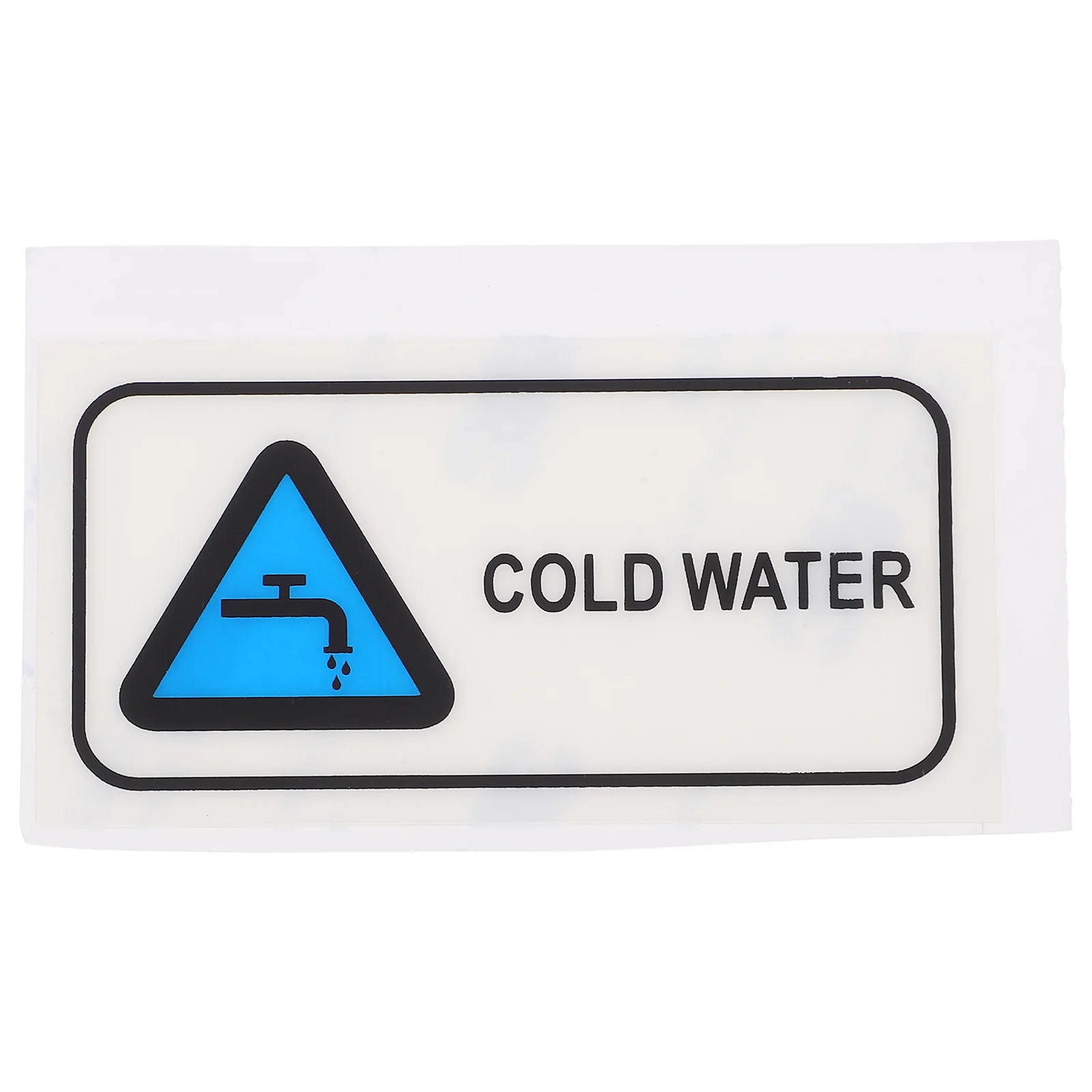 Cold Water Adhesive Label Sticker Clear Waterproof Safety Warning Easy Apply for Hospitals Schools Home Pipe Systems