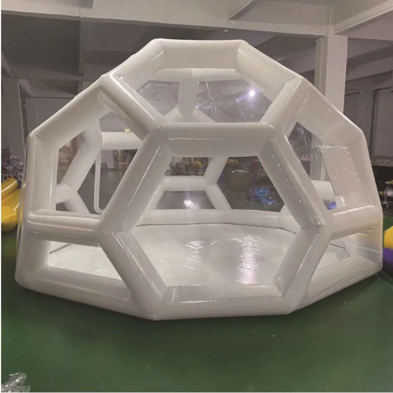 Football Shape Air Inflatable Tent Transparent Starry Bubble Tent Glamping House Party Tent Luxury Hotel