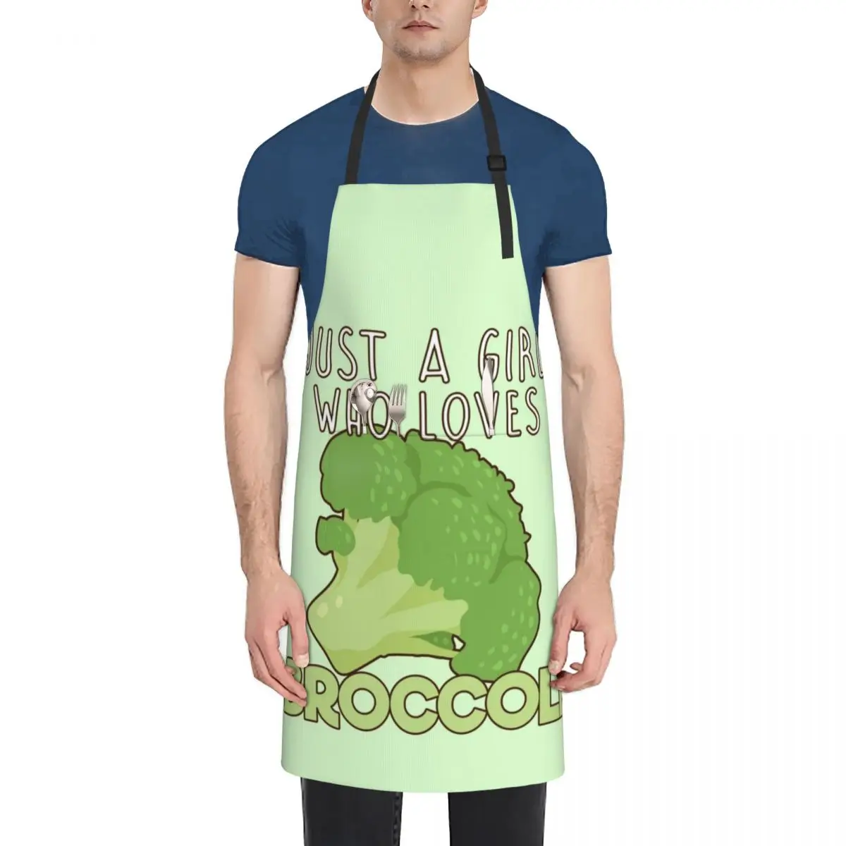 Just A Girl Who Loves Broccoli. Apron kitchen jacket woman For Kitchen Apron