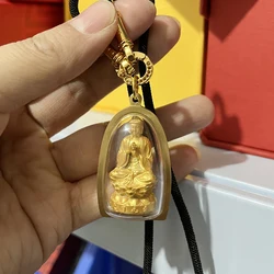 Southeast Asia Thailand Temple gold Sakyamuni Buddha figure Pendant Amulet # Efficacious talisman bless safety healthy GOOD LUCK