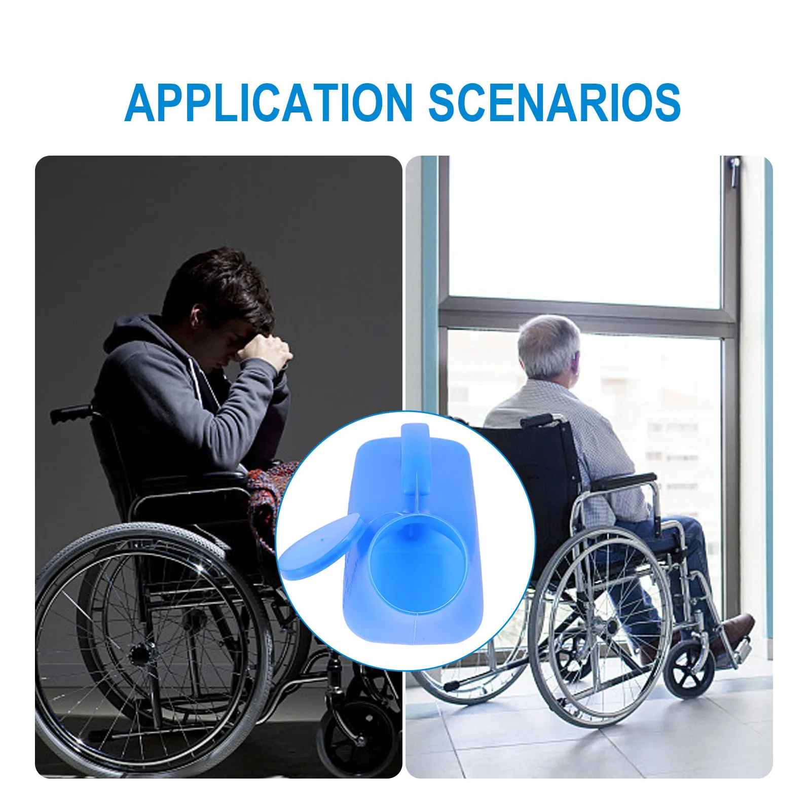 

2pcs Portable Car Urinal Abs Durable Leakproof Ergonomic Man Urinal Bottle For Elderly Bedridden Patients Thickened Pee Pot