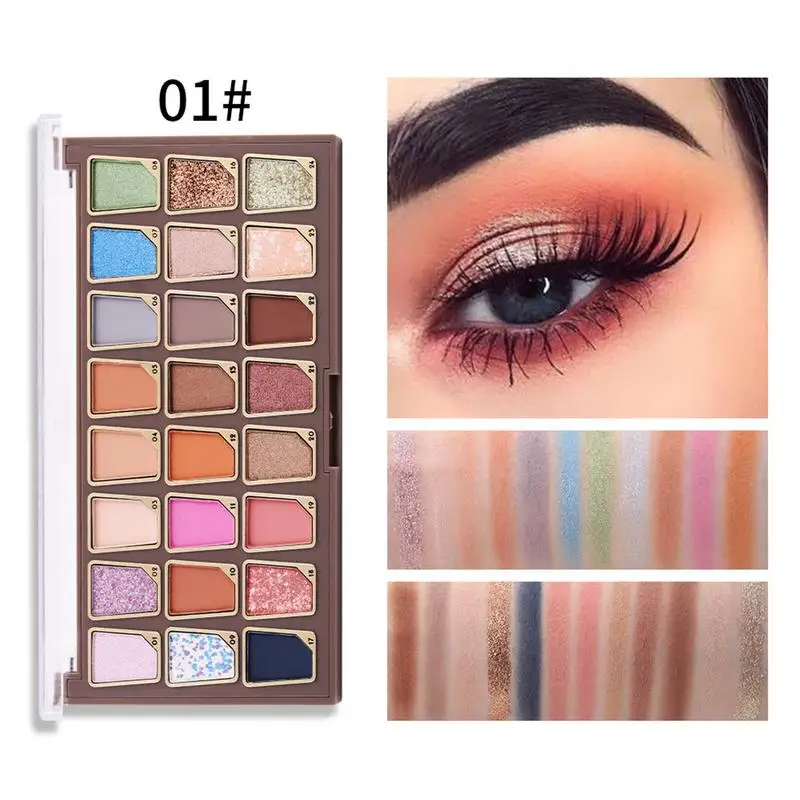 Lidschatten Make-up Platte für Frauen 24 Farben Make-up-Palette Glitzer Lidschatten-Palette für Frauen weiche Textur kosmetischen Lidschatten