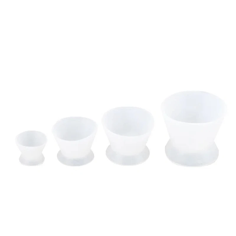 50Pcs Dental Lab Intrument Dentist Tool Silicone Mixing Cup Self-solidifying Cups Cement Powder Mixing Cup Rubber Mixing Bowl