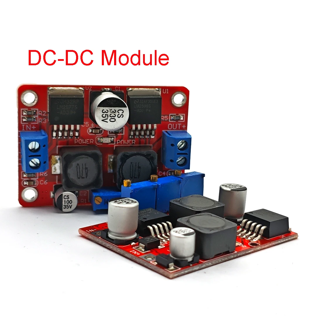 LM2577 LM2596 DC Auto Boost Buck Converter LM2596 XL6019  4-35V To 1-25V 4A Step Up / Down Voltage Regulator CC CV Charging