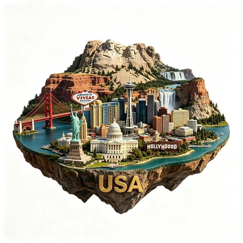 United States Metal Fridge Stickers Munich Travel Souvenirs Frankfurt Georgia Vatican Cambodia Fridge Magnets Birthday Gifts
