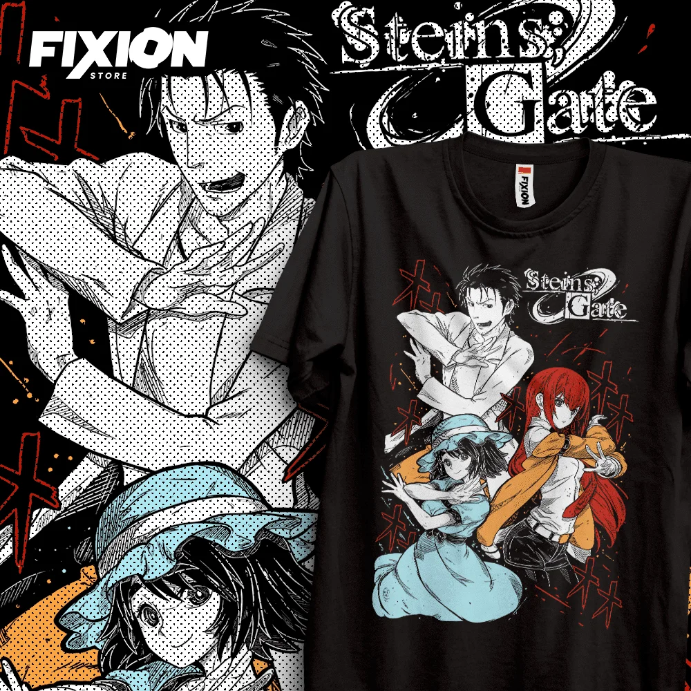 Steins Gate – Nuevos Enero 2023Anime T Shirt Manga Gift For Anime Lover All Size Cotton