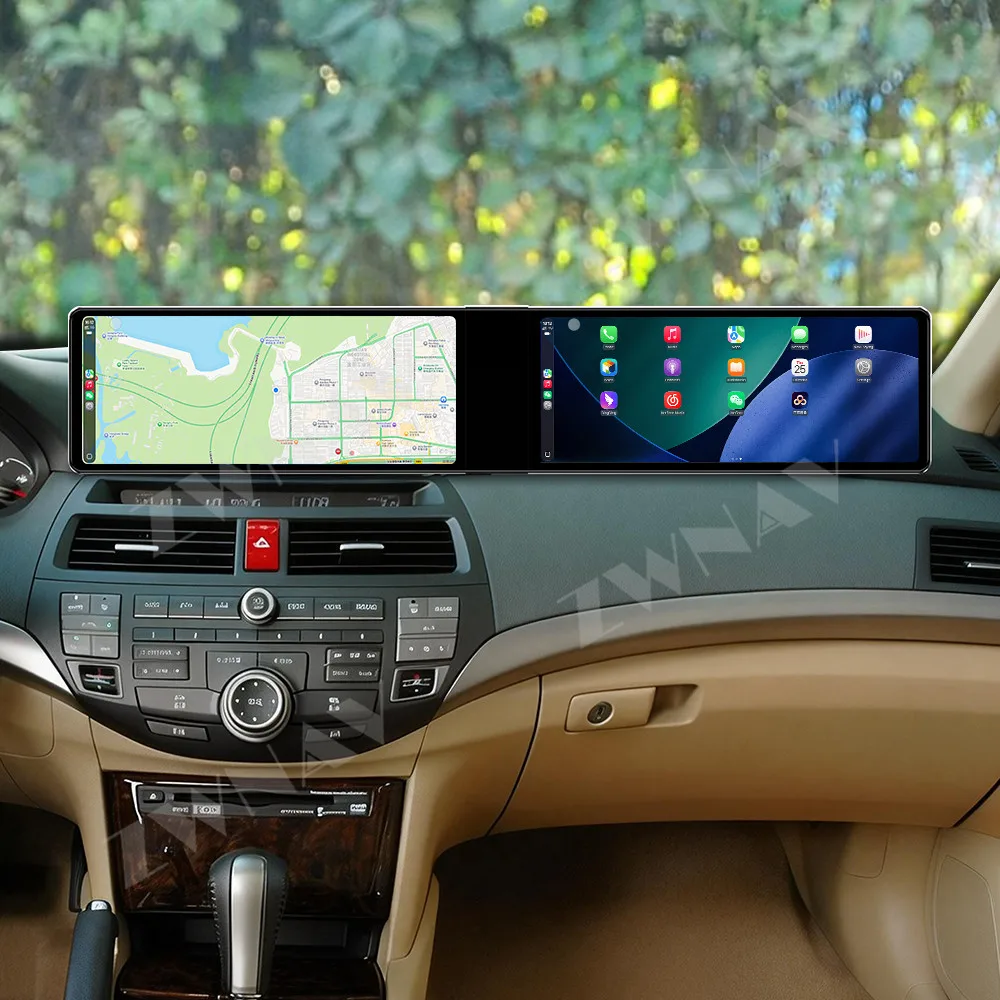 Para Honda Accord 7ª Geração 2003-2008 NBT Android 13 Tela Sensível ao Toque HD de 12.3 Polegadas Central Multimídia GPS Automotivo Acessórios Interno