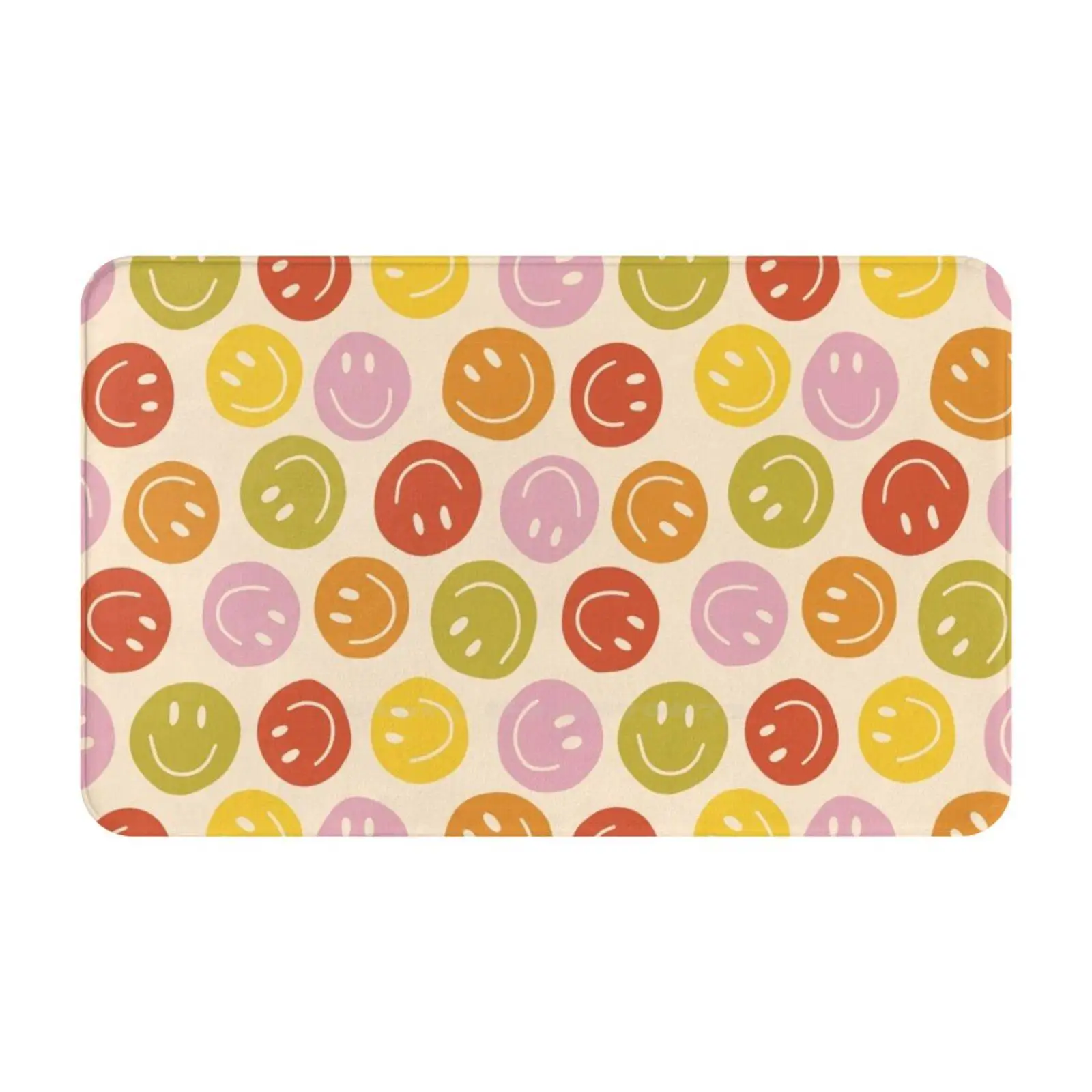 

Pattern ( Bright ) Soft Cushion Car Home Carpet Door Mat Retro Pattern Colourful Colorful Orange Pink Yellow Blue Green Vintage