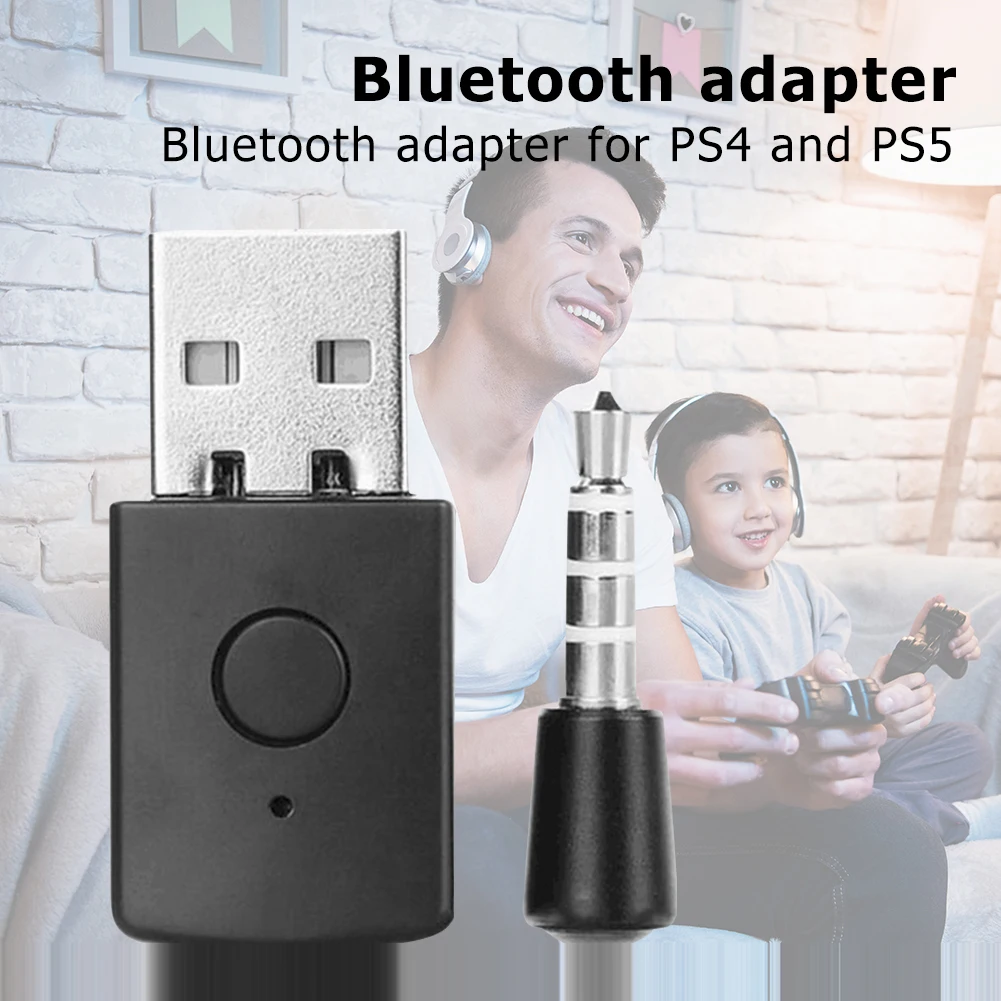 USB Bluetooth-compatible4.0 Wireless Audio Adapter Dongles Earphone Receiver Transmitter for PS4 for PS5 Controller