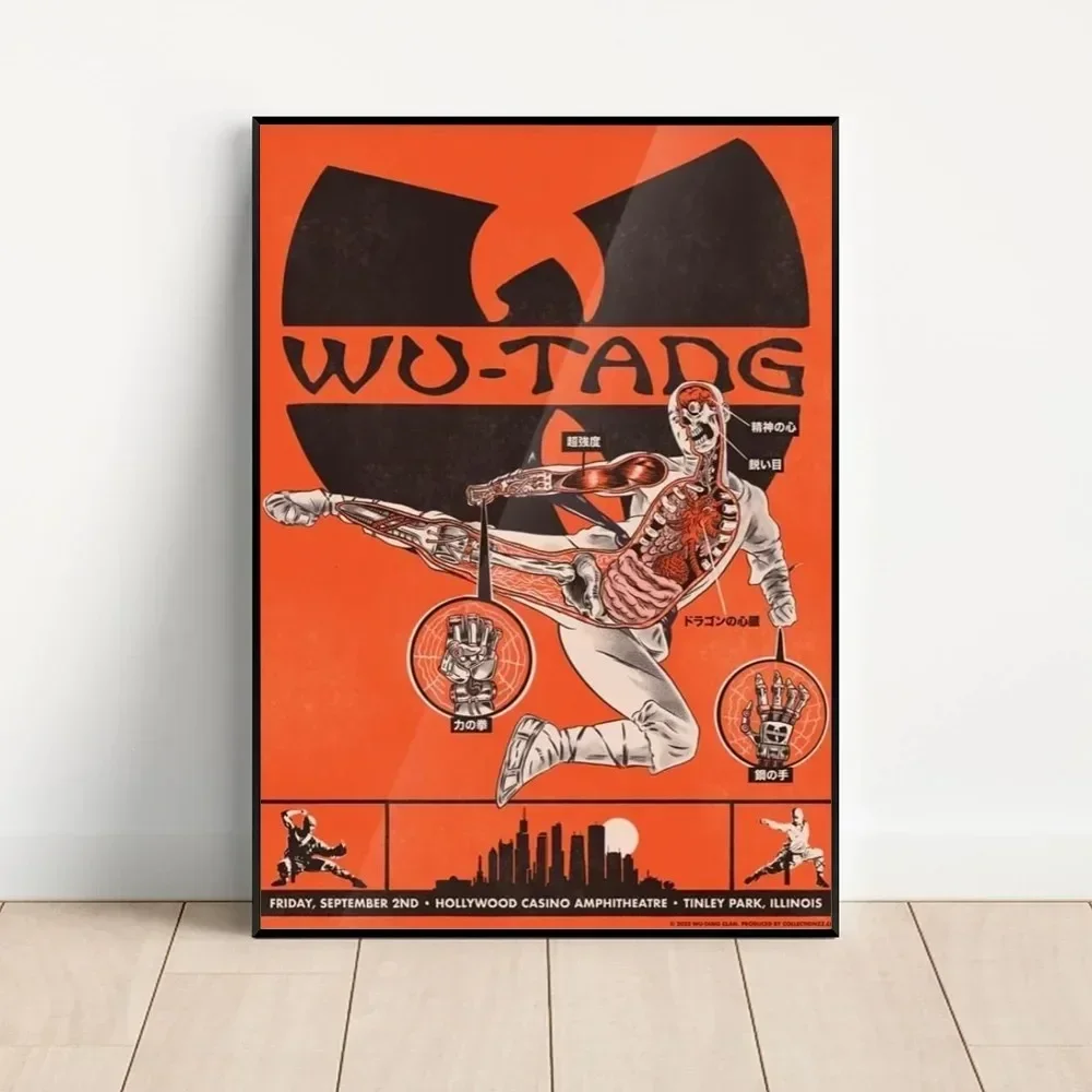 Wu-B-Tangs Clan Poster Kraft Club Bar Paper Vintage Poster Wall Art Painting Bedroom Study Stickers Home Wall Art Decor Gift