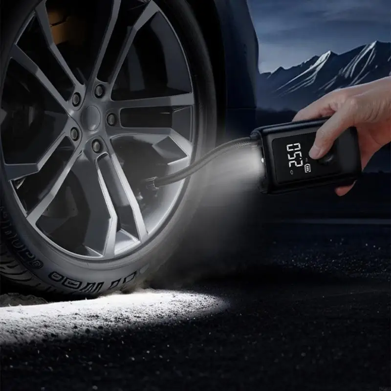 

D5BE цифровой беспроводной воздушный компрессор, удобный для переноски насос для шин с точной накачкой, автоматический насос для