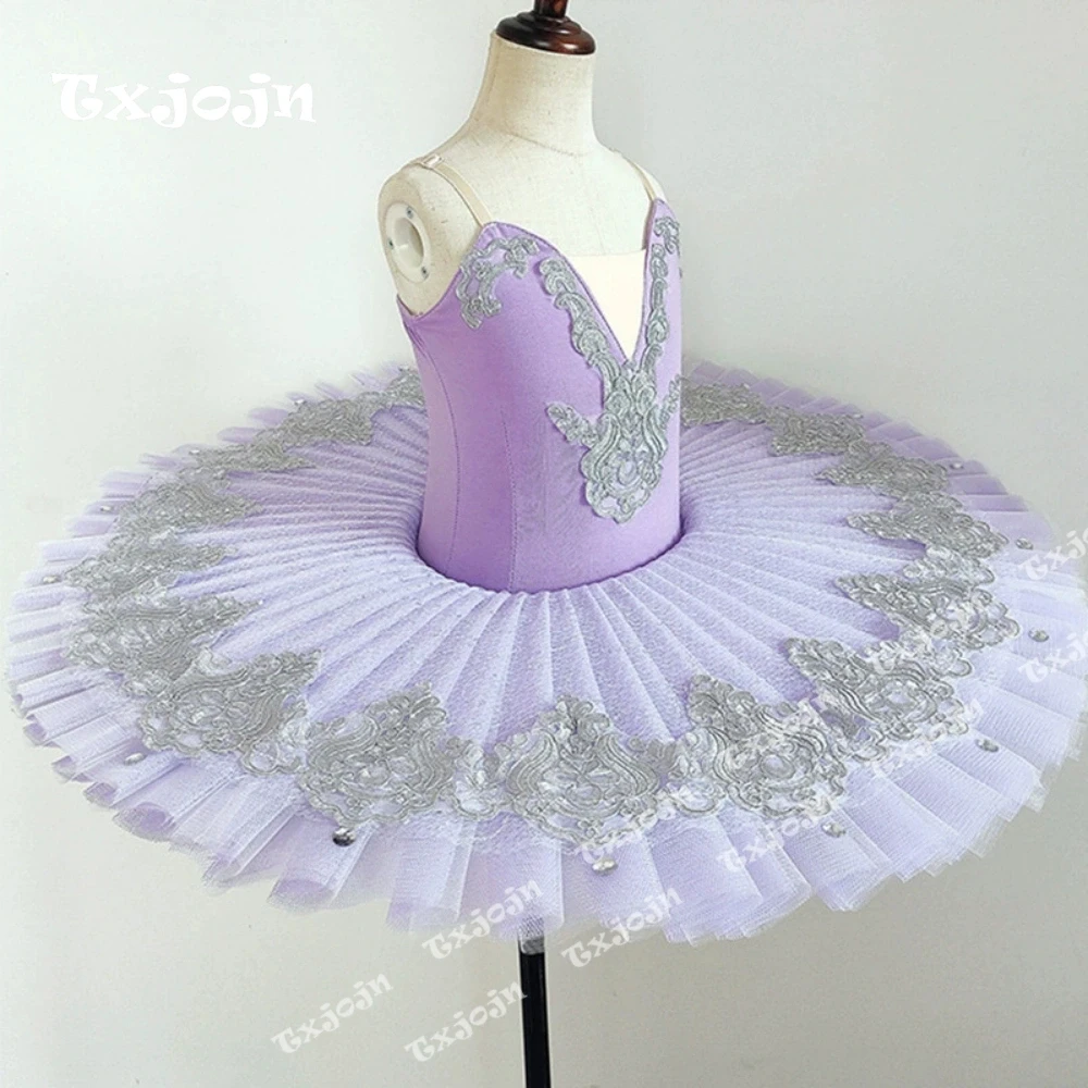 Professional Ballet Dress 3-16Y Tutu Skirt Dance Costume Stage Performance Girls Ballerina Leotard Lace Flower Recital Outfit - view 5