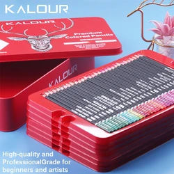 Kalour Drawing Pens Sets 3.8mm Lead Wooden Vivid Colors Pencils, Eco-Friendly Art Supplies School Useful Children's Stationery