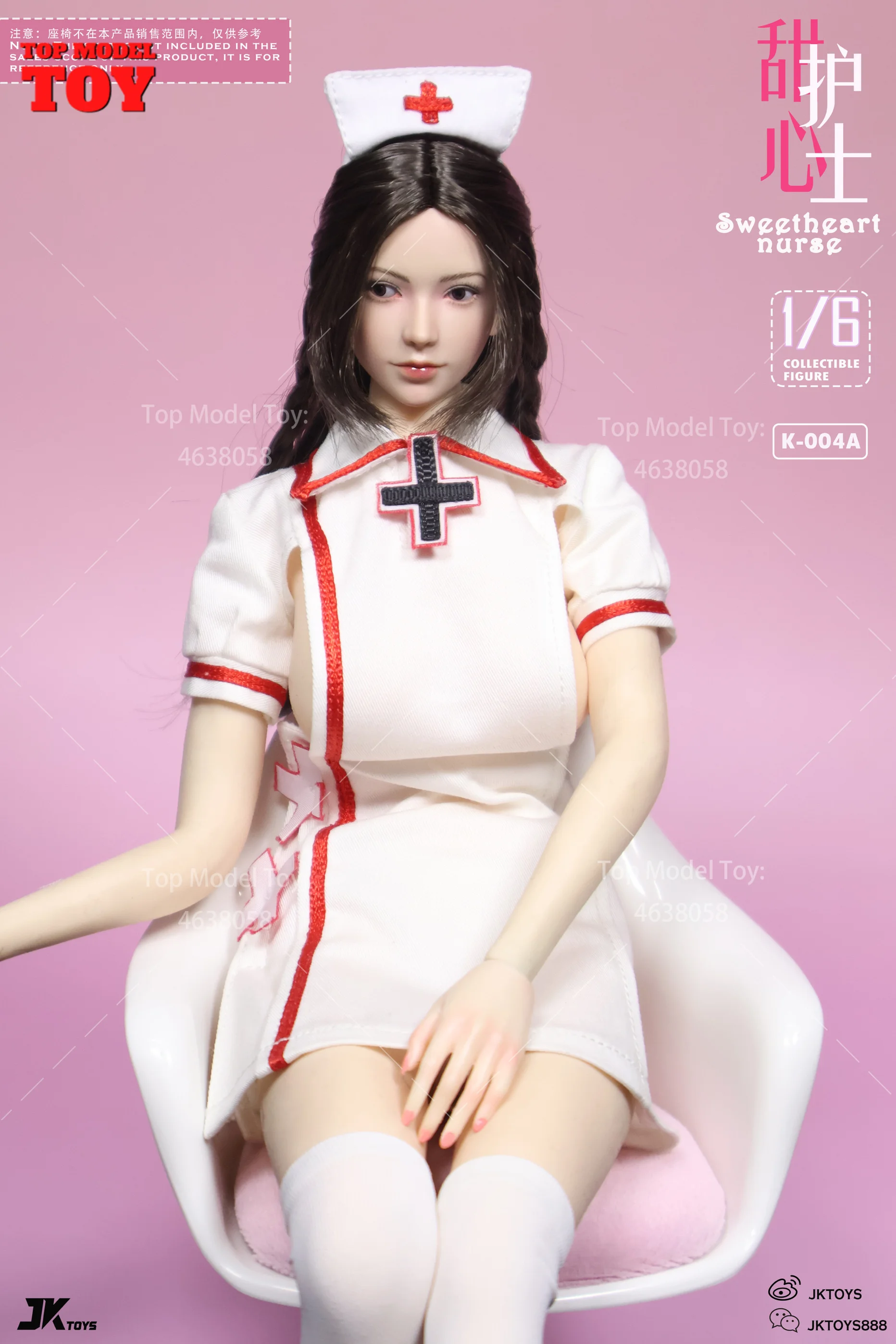 In Stock JKTOYS K-004 1/6 Sweetheart Nurse Movable Eyes Costume Set Model Fit 12'' TBL Female Soldier Action Figure Body Dolls