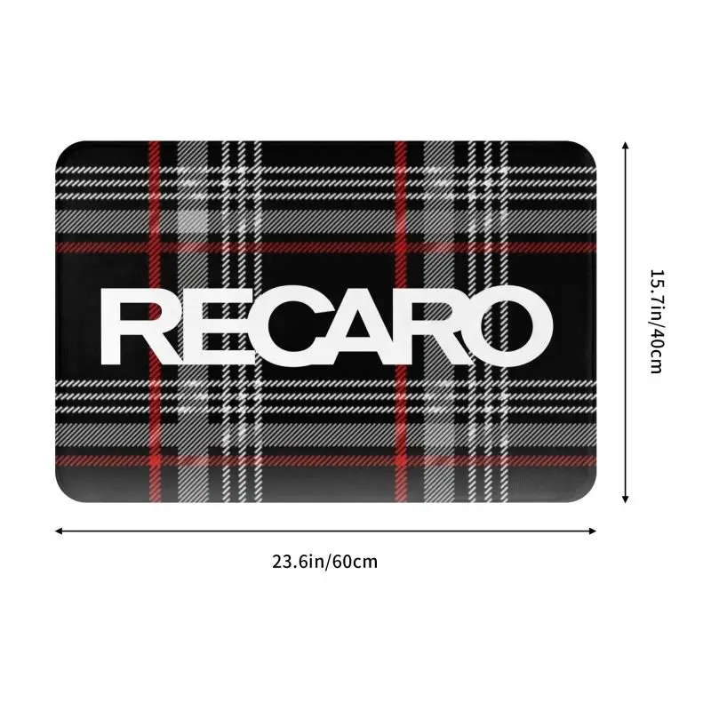 Recaros Logo Front Floor Door Entrance Mats Indoor Bath Kitchen Doormat Balcony Carpet Rug