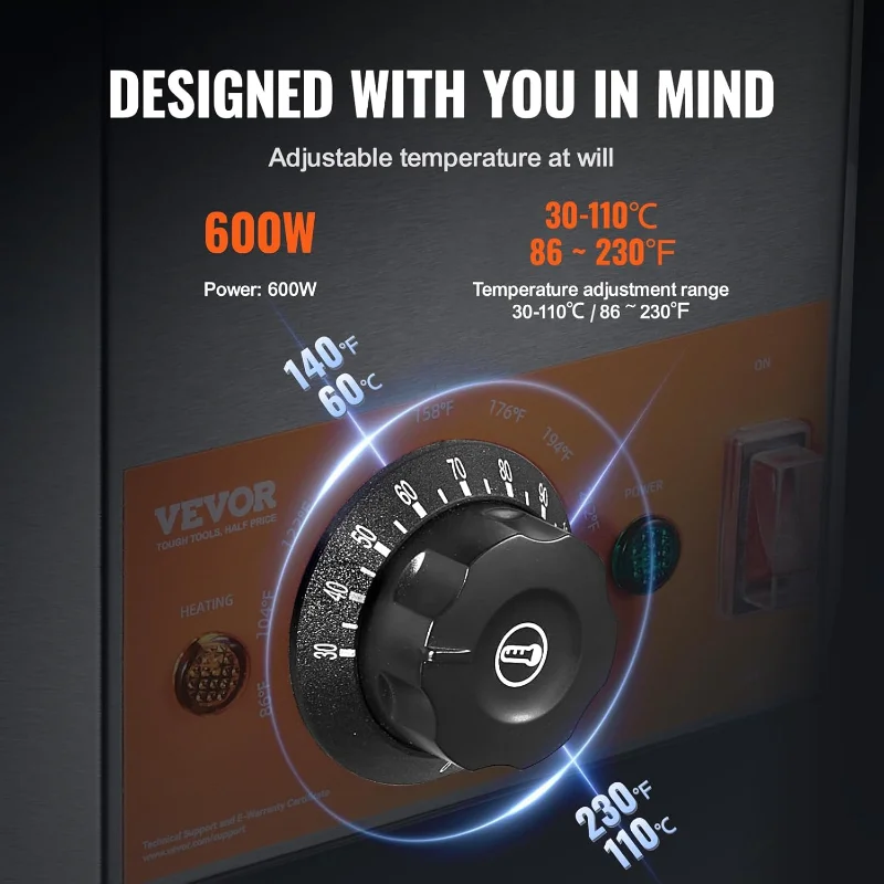 Distribuidor elétrico de queijo VEVOR com bombas, aquecedor comercial de alimentos quentes de 2,3x2 Qt, dispensador de bombas duplas de plástico, 86-230 ℉   Temperatura