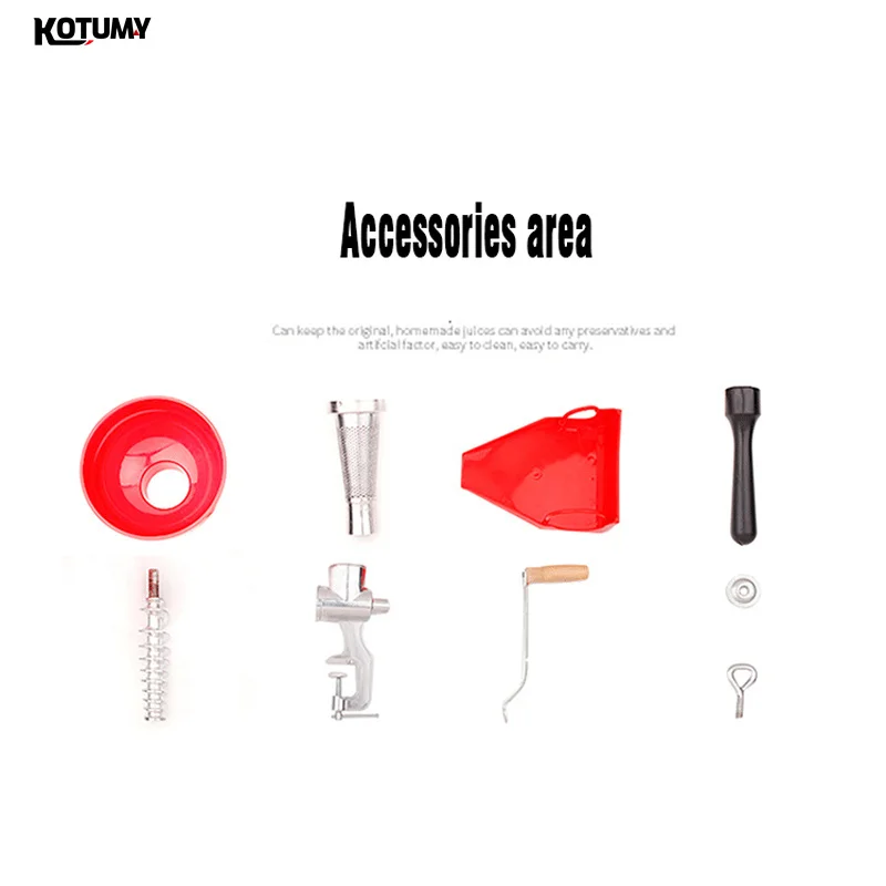 عصارة طماطم مصنوعة من سبائك الألومنيوم، عصارة يدوية سميكة للفواكه والطماطم والليمون والبرتقال والخضروات أداة المطبخ المنزلية #4