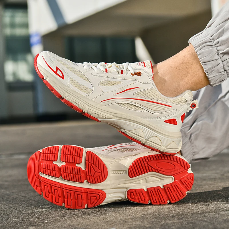 

Men's Plus Size Casual Sports Shoes Non‑Slip Wear‑Resistant Thick Sole Dad Shoes New Breathable Mesh Lightweight Running Shoes