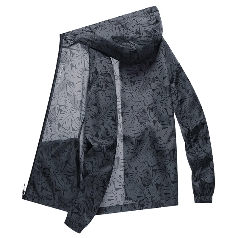 

Qui Dry Lightweight Long Sve Camouflage Jaet for Men Summer Outdoor Cycling Breathable Loose Fit Youth Faion