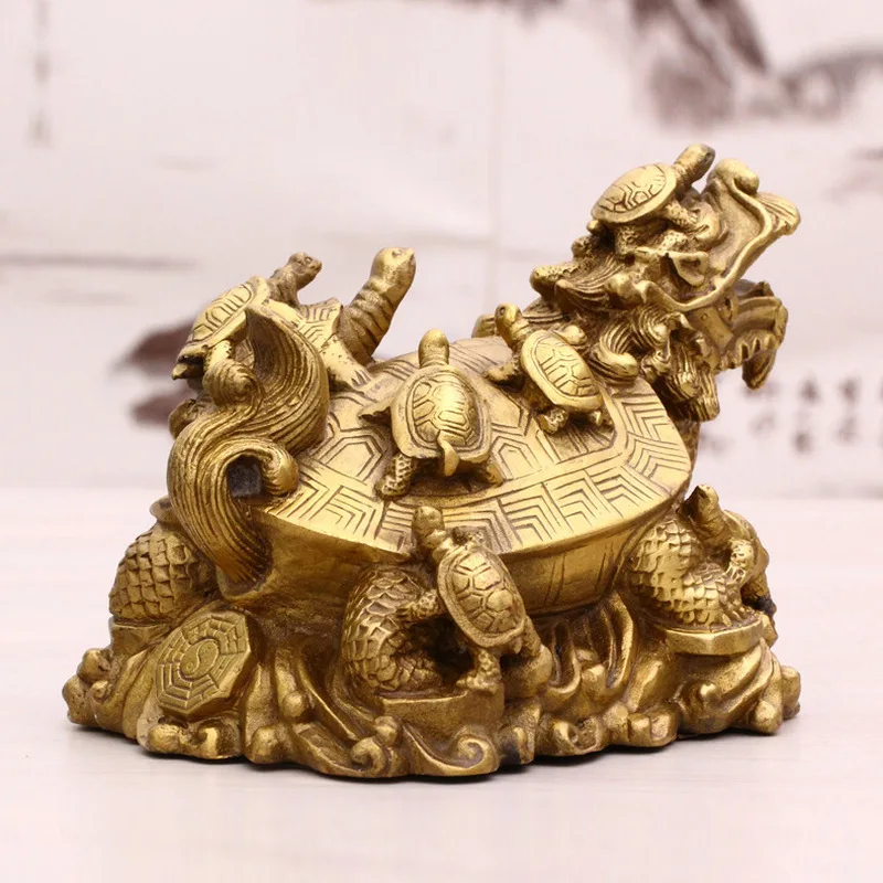Ornament, Bronze -Child Dragon Turtle, Nine Returns to Truth, Descendants for Generations