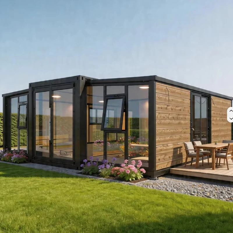 French Window Large Window  Wide View Independent Bathroom Folding and Unfolding High-end Luxury  Erweiterbares Containerhaus