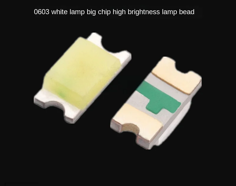 Ultra bright 0603 white light large chip 500-600MCD white cold white light, SMD LED lamp bead light emitting tube