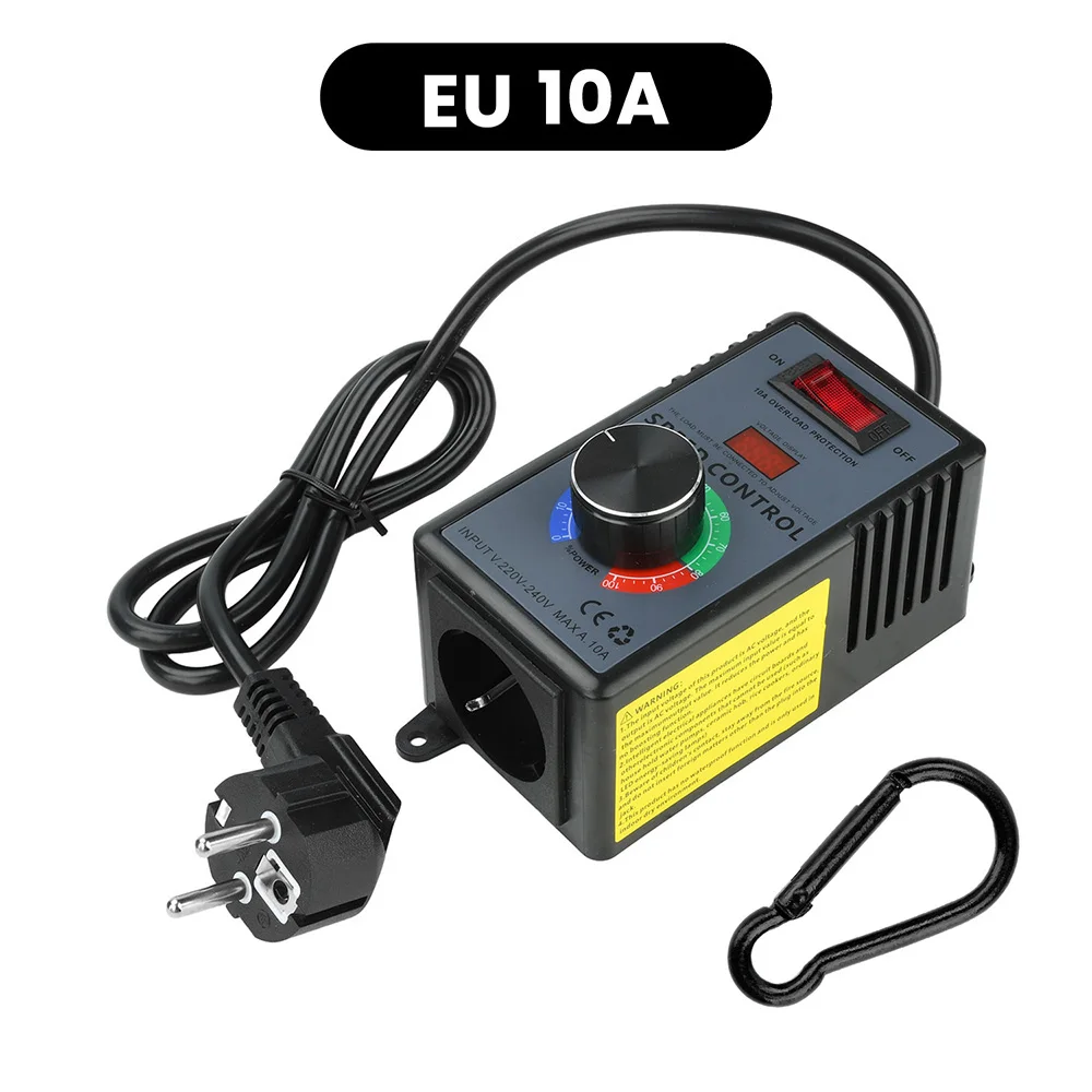 4000W Fan Stepless Speed Controller 10A Overload Protection Angle Grinder Governor Handheld Electric Drill Motor Speed Regulator