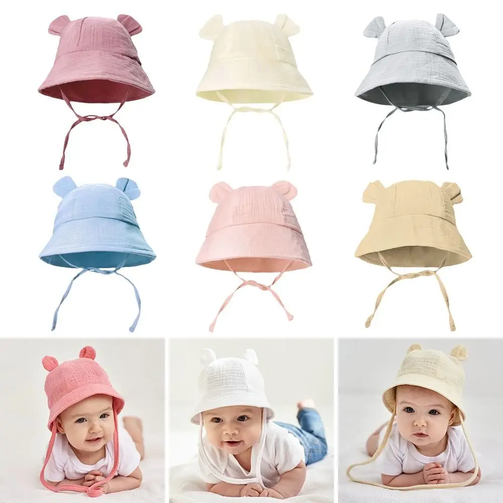 

0-2 Years Outdoor Cotton Baby Summer Hat Soft Cute Bunny Newborn Cap Cartoon With Ears Baby Sun Hats Toddler