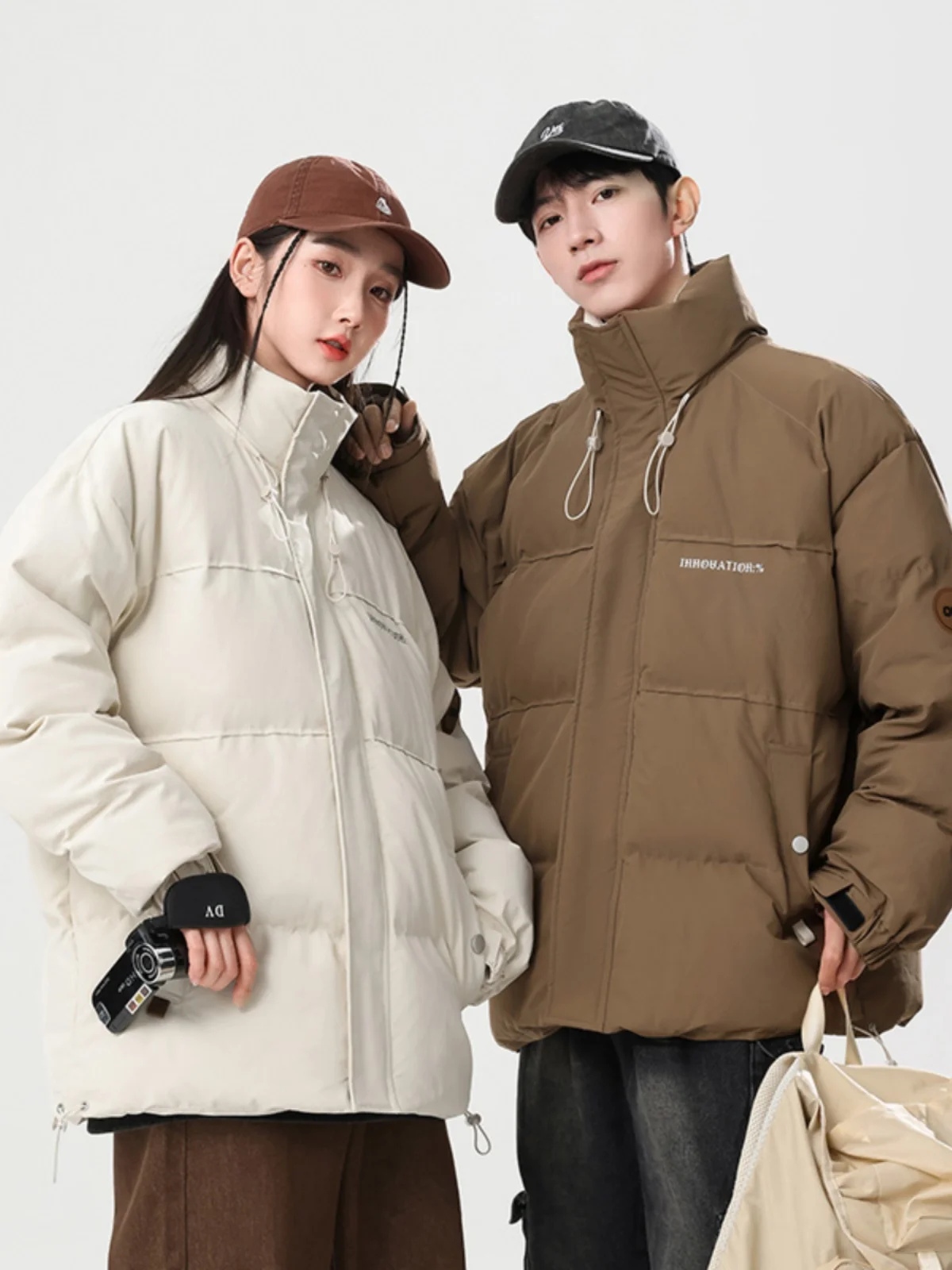 

Outdoor Winter Sports Climbing Clothes Loose Warm Collar Cotton Jaet for Men And Women Faionable Youth Casual Sle