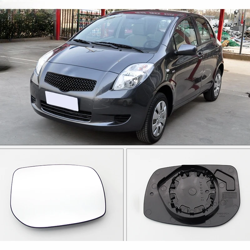 

Auto Wide Angle Left Right Wing Rear Mirror Glass for Toyota Yaris 2008 2009 2010 2011 2012 Without Heating