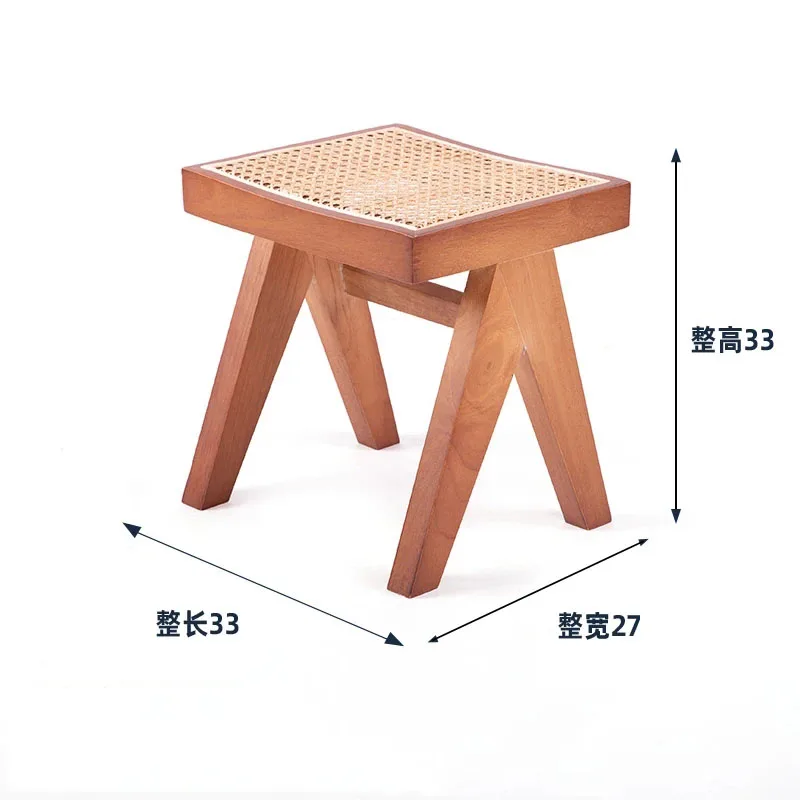 Bedroom Design Small Stool Wooden Bedroom Unique Adults Pumpkin Foot Stool Apartment Fashion Sillas Para Comedor Salon Furniture