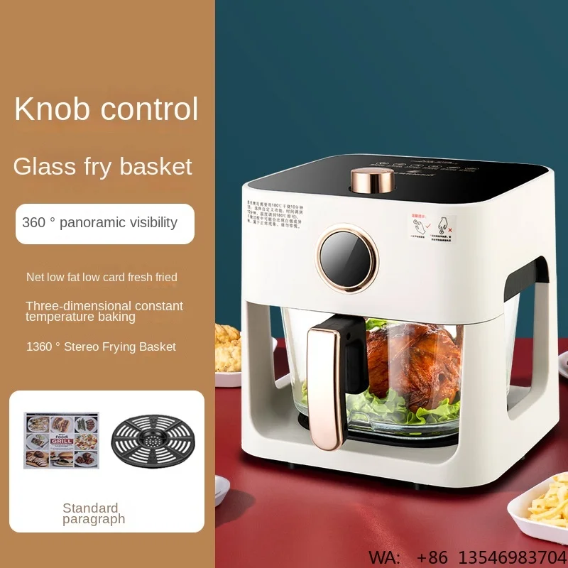 Multifunctional Smart Home Visual Touch Screen Air Fryer Oil-Free French Fries Oven 4L-5L Capacity 1200W Electric Air Fryer