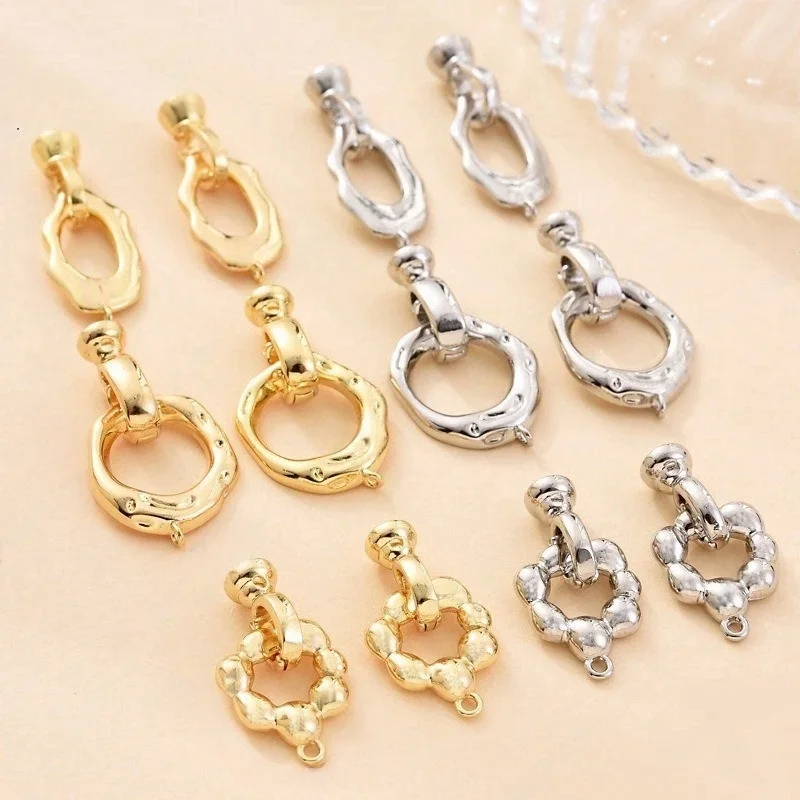 

1Pcs DIY Jewellery Making Connector 18K Plated Oval Pearl Clasp Fastening Lock Handmade Necklace Bracelet Needlework Accessories