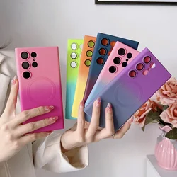 Comes With Lens Film Gradient Color Phone Case For Samsung Galaxy S26 S25 Ultra S24 S23 S22 S21 Silicone Shockproof Back Cover