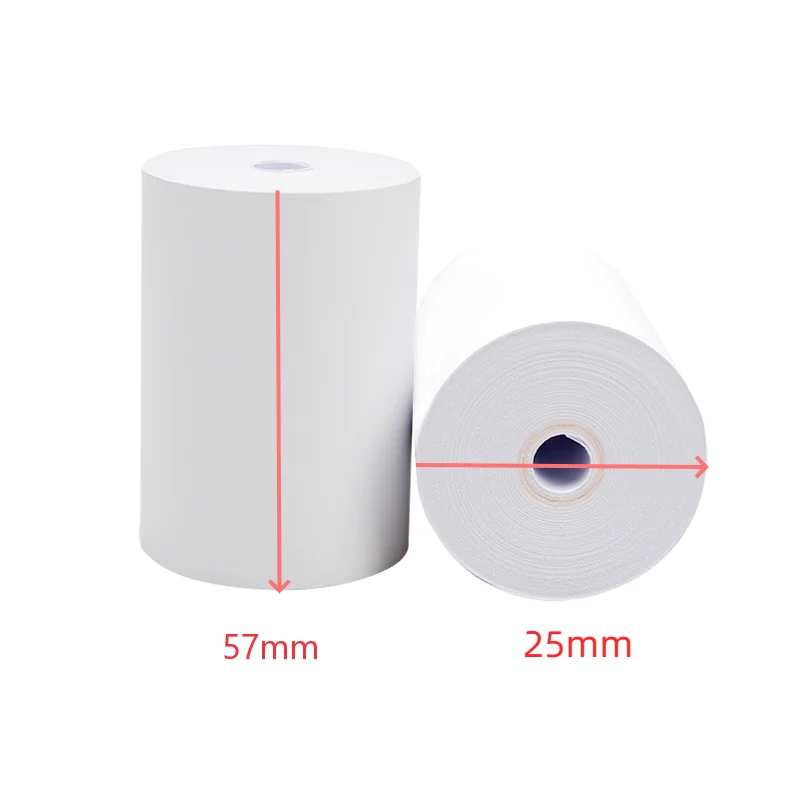 Universal Paper 57mmx25mm Thermal Sticker Paper for All Mini 57mm Inkless Wireless Bluetooth Thermal Printer Papel Termica