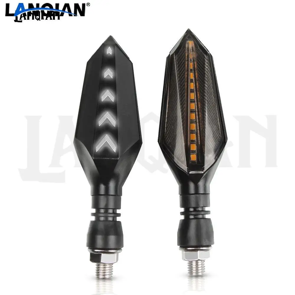 Universal Motorcycle Turn Signal Flowing Water Flashing Led Light Tail Light For Kawasaki versys 650 For Suzuki For Honda cb650f