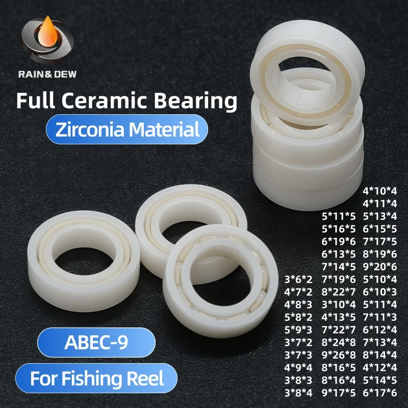 1Pcs MR74 Full Ceramic Bearing 4x7x2.5mm Zirconia ZrO2 Ceramic Ball Bearing MR63 MR74 MR84 MR85 MR95 MR104 MR105 MR115 MR117