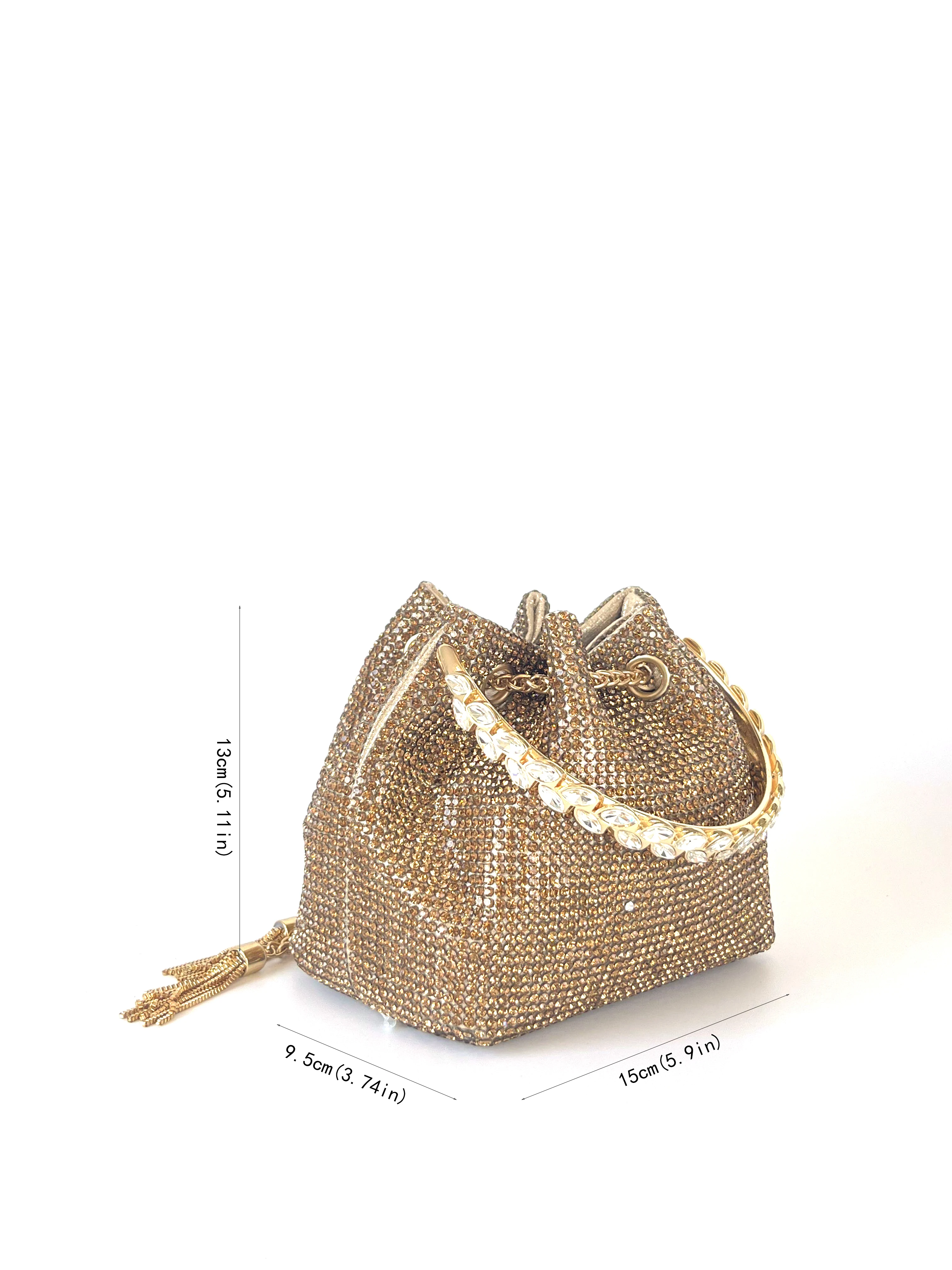 Dinner bag Handle Shining Rhinestones Evening clutch Bag Sparkling, Elegant, Exquisite Dinner Party Handbag party wedding Bag - view 6